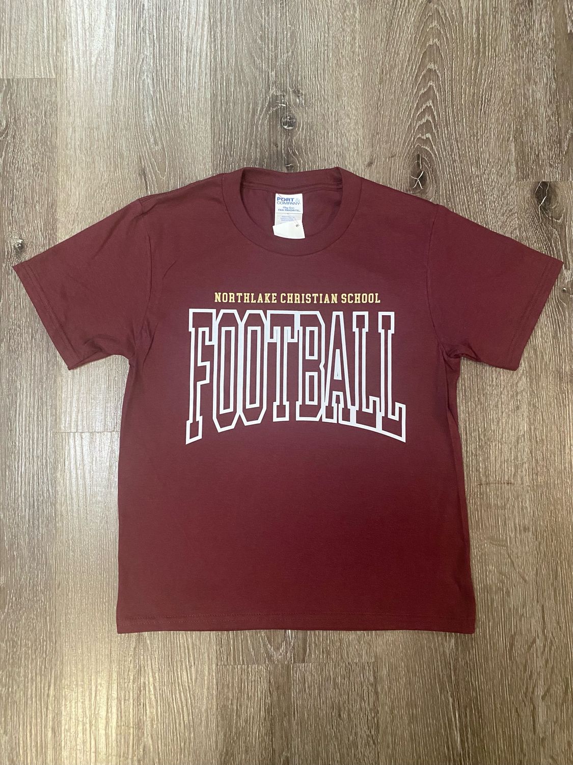 Maroon Football Tee