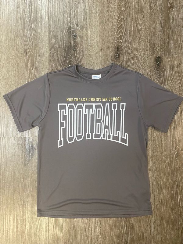 Gray  Dri-fit Football Tee