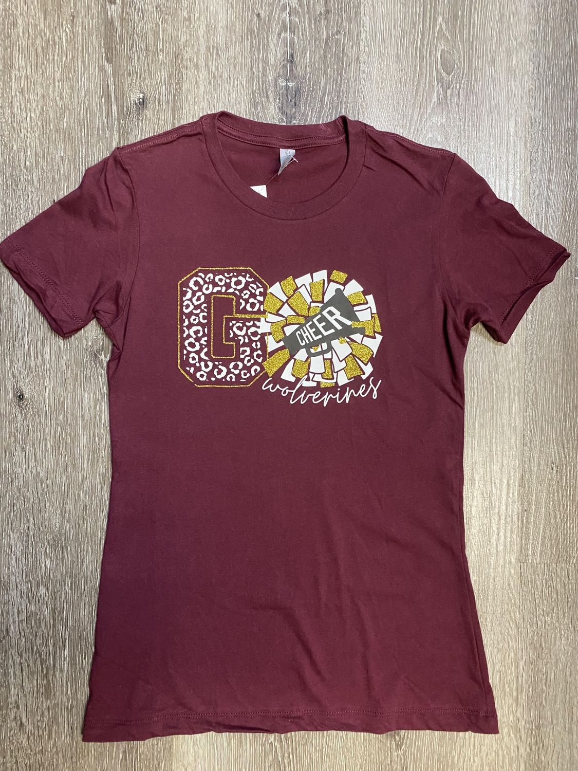 Go Wolverines Glitter Cheer Tee