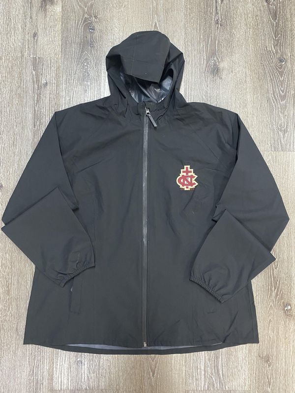 Black Stacked Cross Raincoat