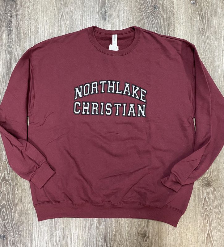 Crewneck Sweatshirt Maroon &#39;Northlake&#39;