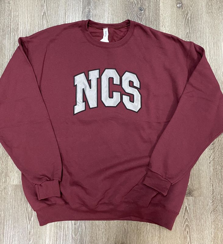 Crewneck Maroon Sweatshirt &#39;NCS&#39;