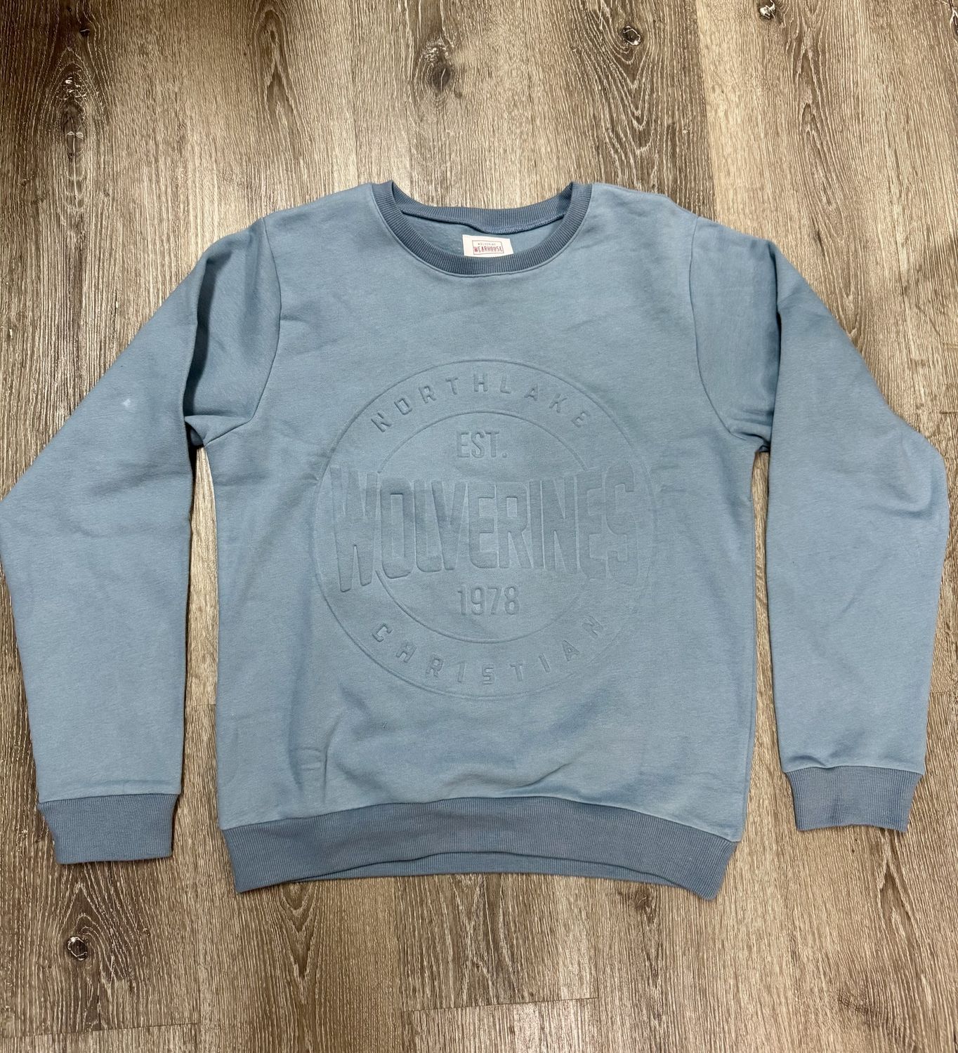 Smokey Blue Embossed Sweatshirt