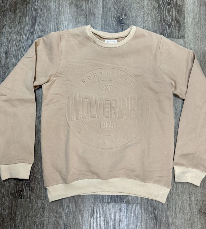Tan Embossed Sweatshirt