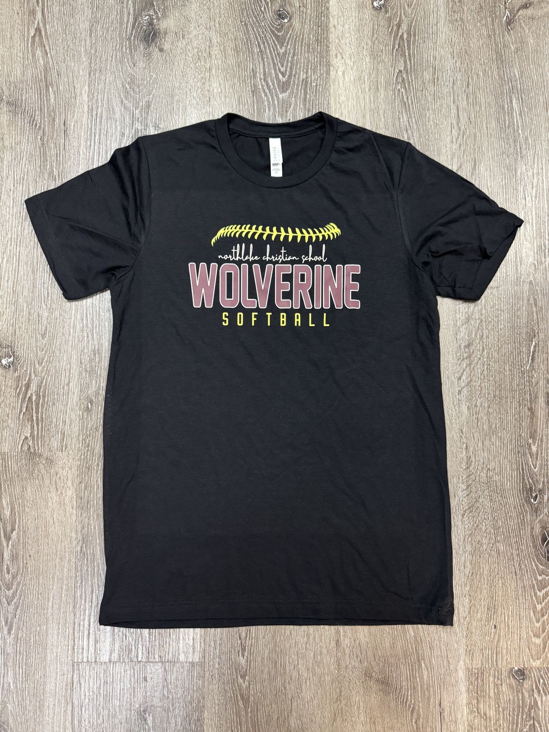 Black S/S Softball Tee