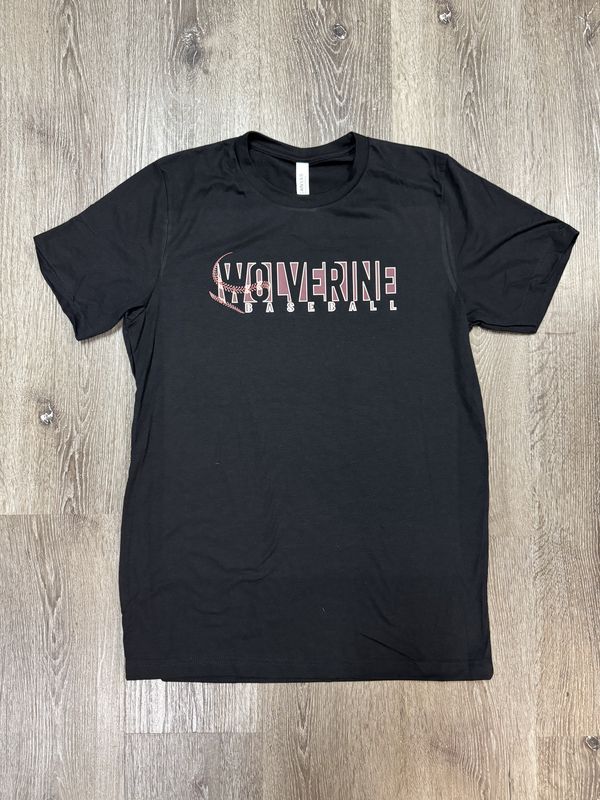 Black S/S Baseball Tee