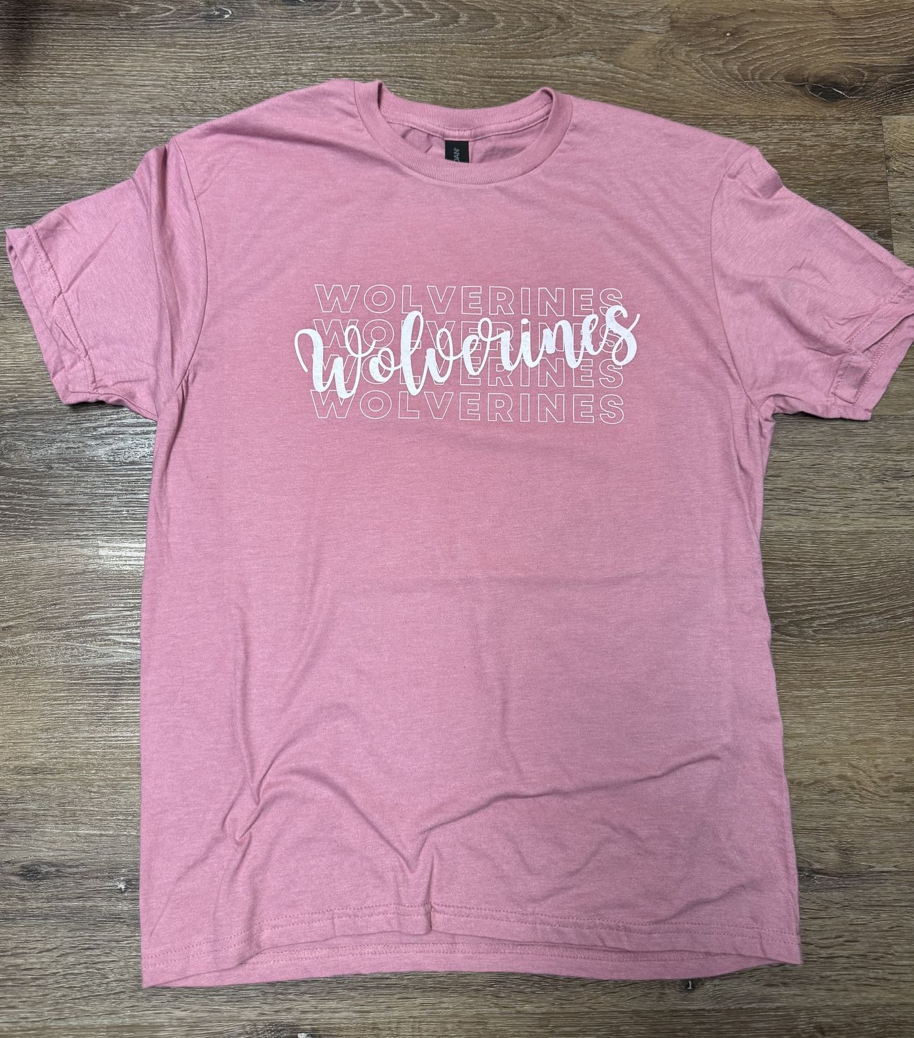 Script Wolverines Tee Adult