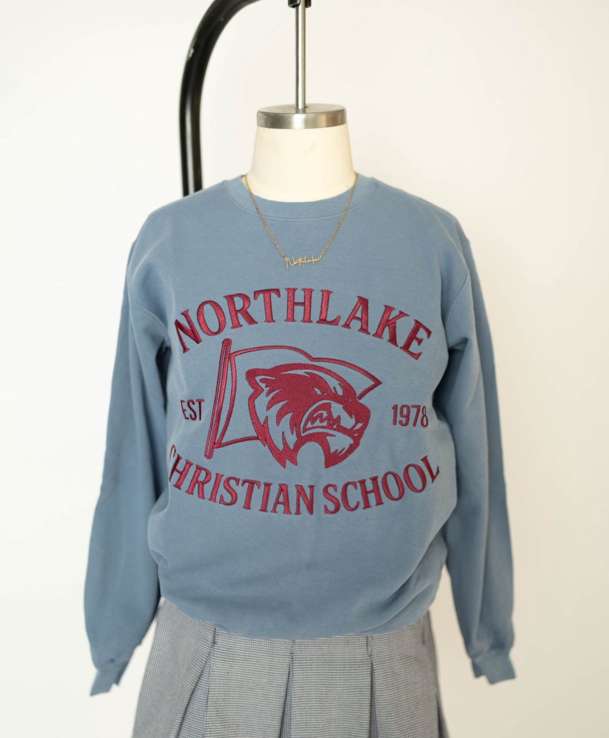 Blue Wolverine Flag Sweatshirt