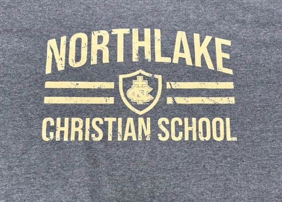 Gray Northlake Shield T-Shirt