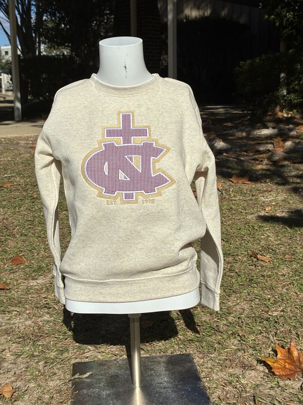 Youth Natural Heather Gingham Sweatshirt