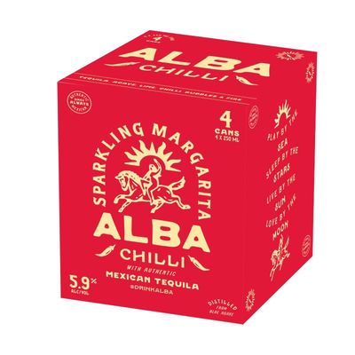 Alba Chilli Sparkling Margarita 4pk 250ml cans