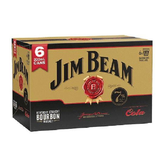Jim Beam &amp; Cola 7% 6pk cans