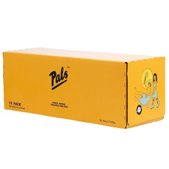Pals Vodka, Mango Pineapple &amp; Soda 330ml Cans 10-Pack