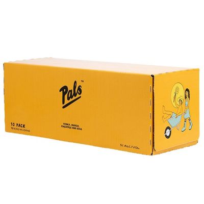 Pals Vodka, Mango Pineapple &amp; Soda 330ml Cans 10-Pack