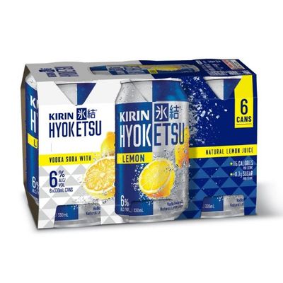 Kirin Hyoketsu  6% Vodka Soda Lemon 6pk cans