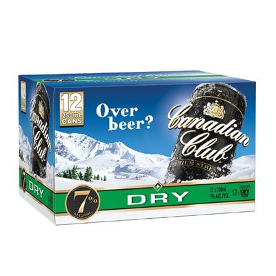 Canadian Club 7% 12 pack 250ml cans