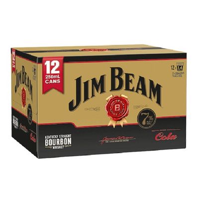 Jim Beam 7% 12pk 250ml cans