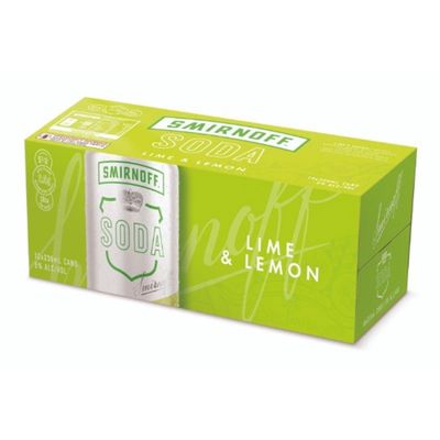 Smirnoff Soda Lime &amp; Lemon 10pk cans