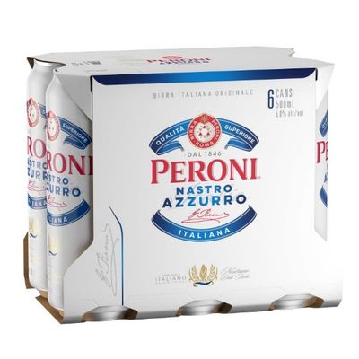 Peroni 6pk 500ml cans