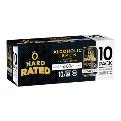 Hard Rated Alcoholic Lemon 10pk cans