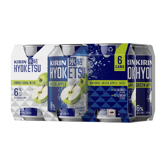 Kirin Hyoketsu Green Apple 6pk cans