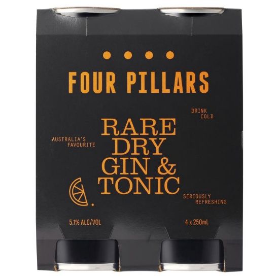 Four Pillars Rare Dry Gin &amp; Tonic 4pk