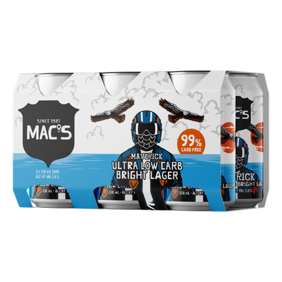Macs Maverick Ultra Low Carb Bright Lager 6 cans
