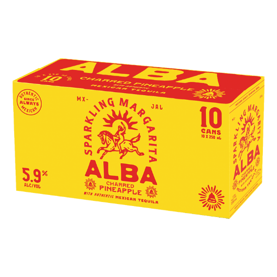 Alba Sparkling Margarita Charred Pineapple 10pk