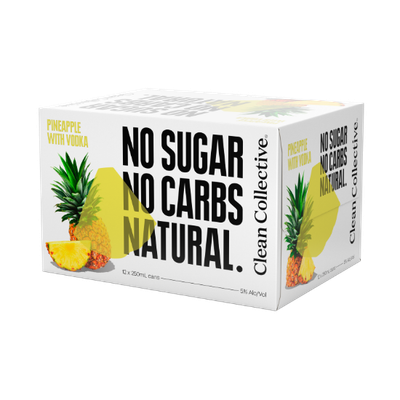Clean Collective Pineapple Vodka 12pk 250ml cans