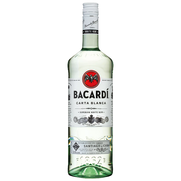 Bacardi White Rum 1000ml