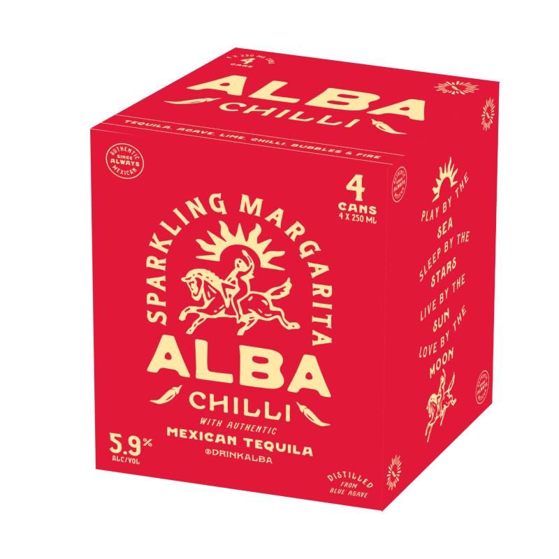 Alba Chilli Sparkling Margarita 4pk 250ml cans