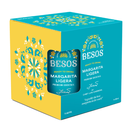 Besos Mararita Ligera 4pk cans