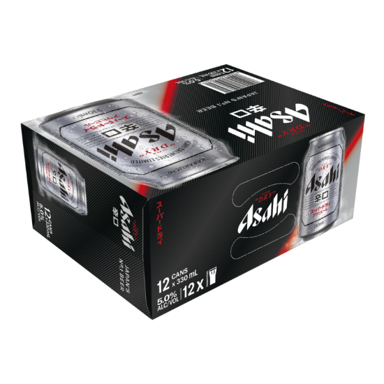 Asahi 12pk 330ml cans