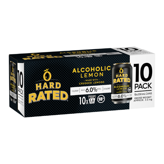 Hard Rated Alcoholic Lemon 10pk cans