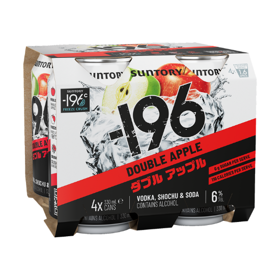 Suntory -196 Double Apple 4pk cans