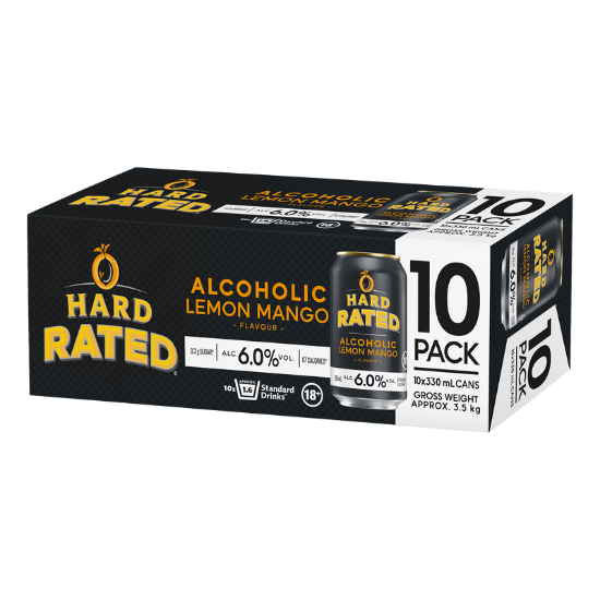Hard Rated Lemon Mango 10pk cans