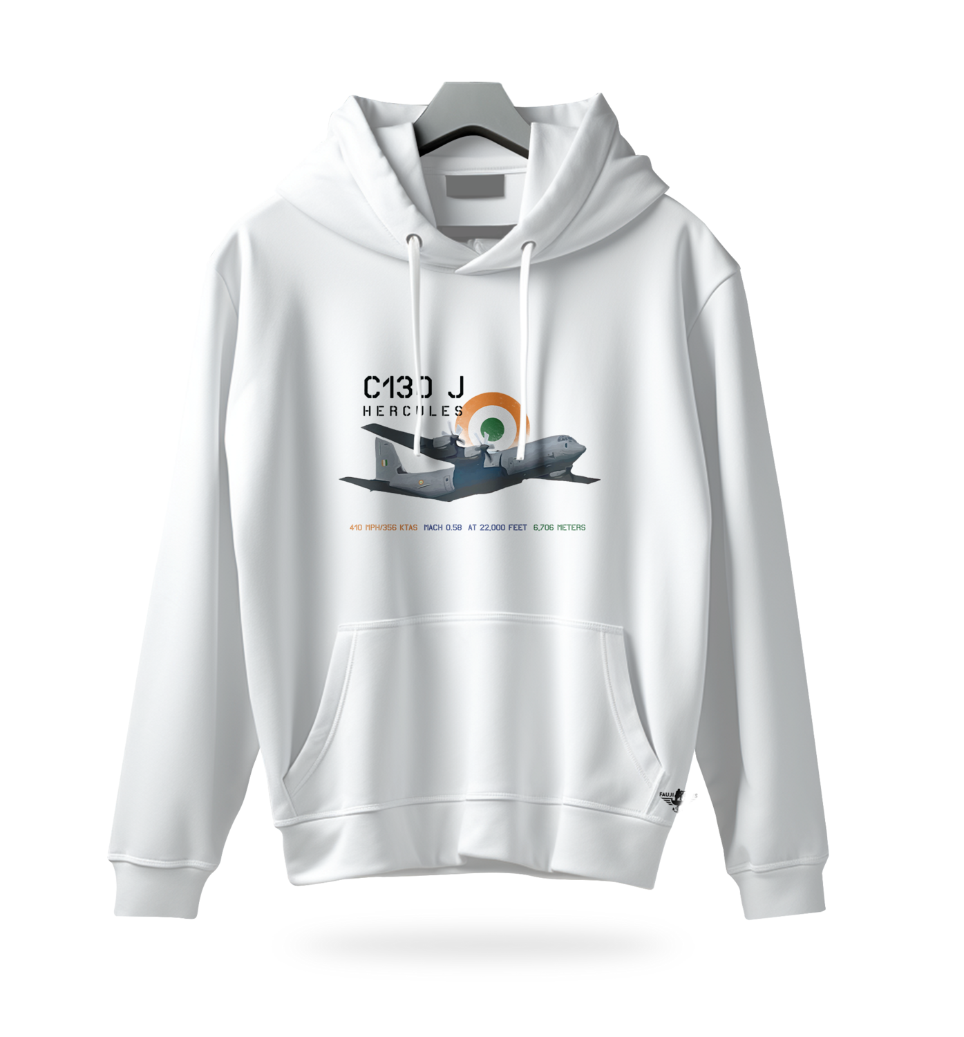 C130 J Hoodie (Hercules), Size: Small, Colour: White