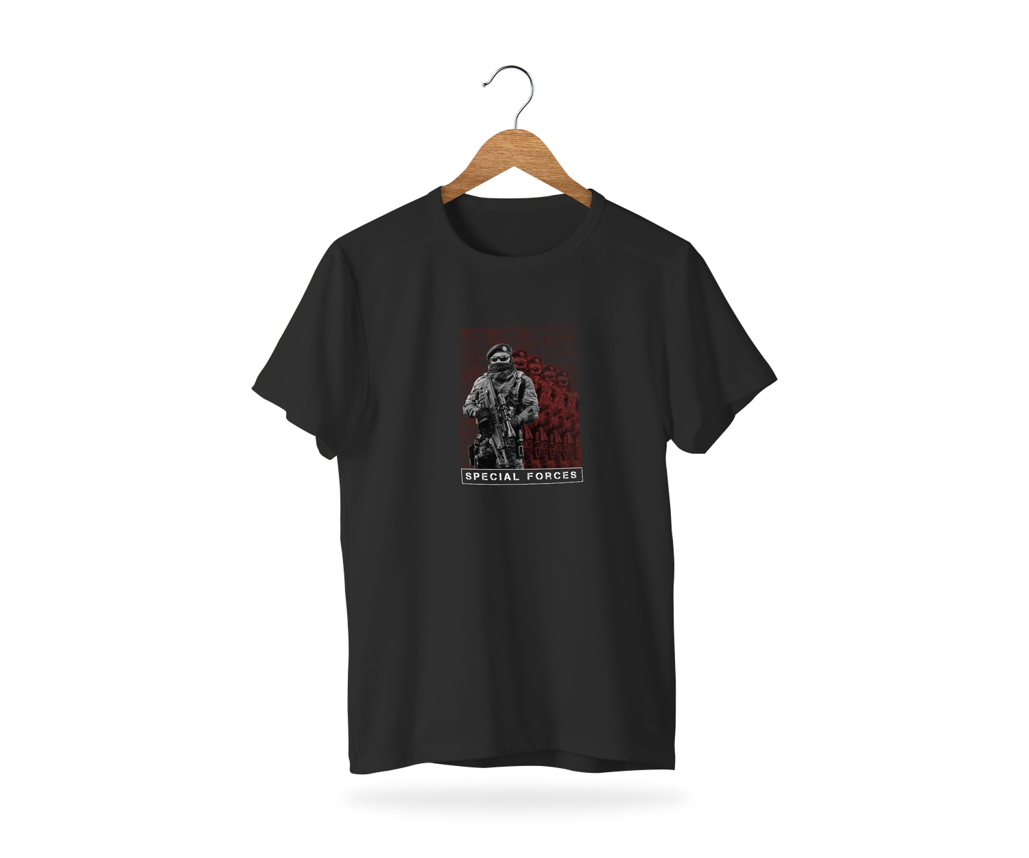 Special Forces T- Shirt, Size: S, Colour: Black