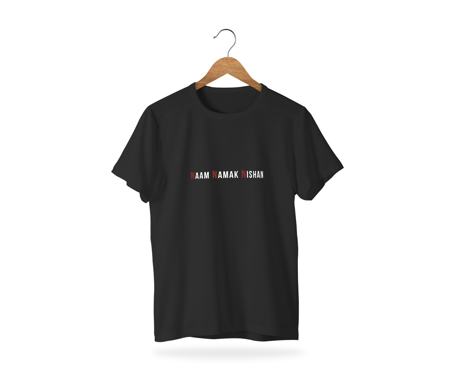 Naam Namak Nishan T-Shirt, SiZe: S, Colour: Black