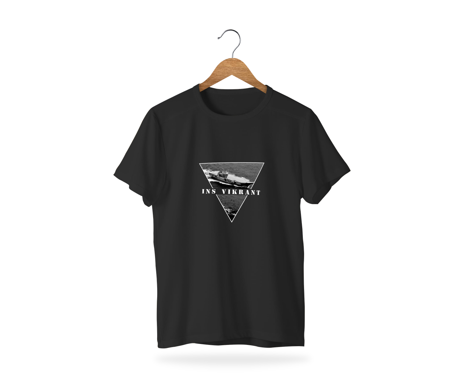INS Vikrant T-Shirt, Size: S, Colour: Black