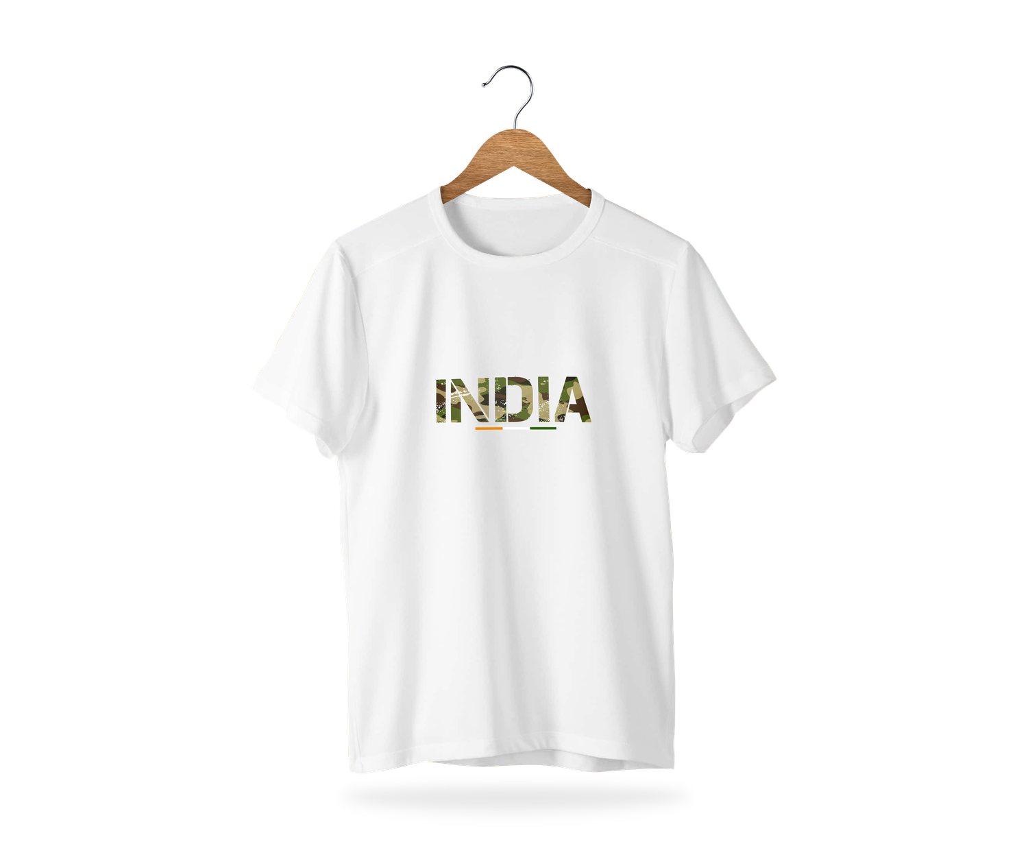 India T-Shirt, Size: S, Colour: White