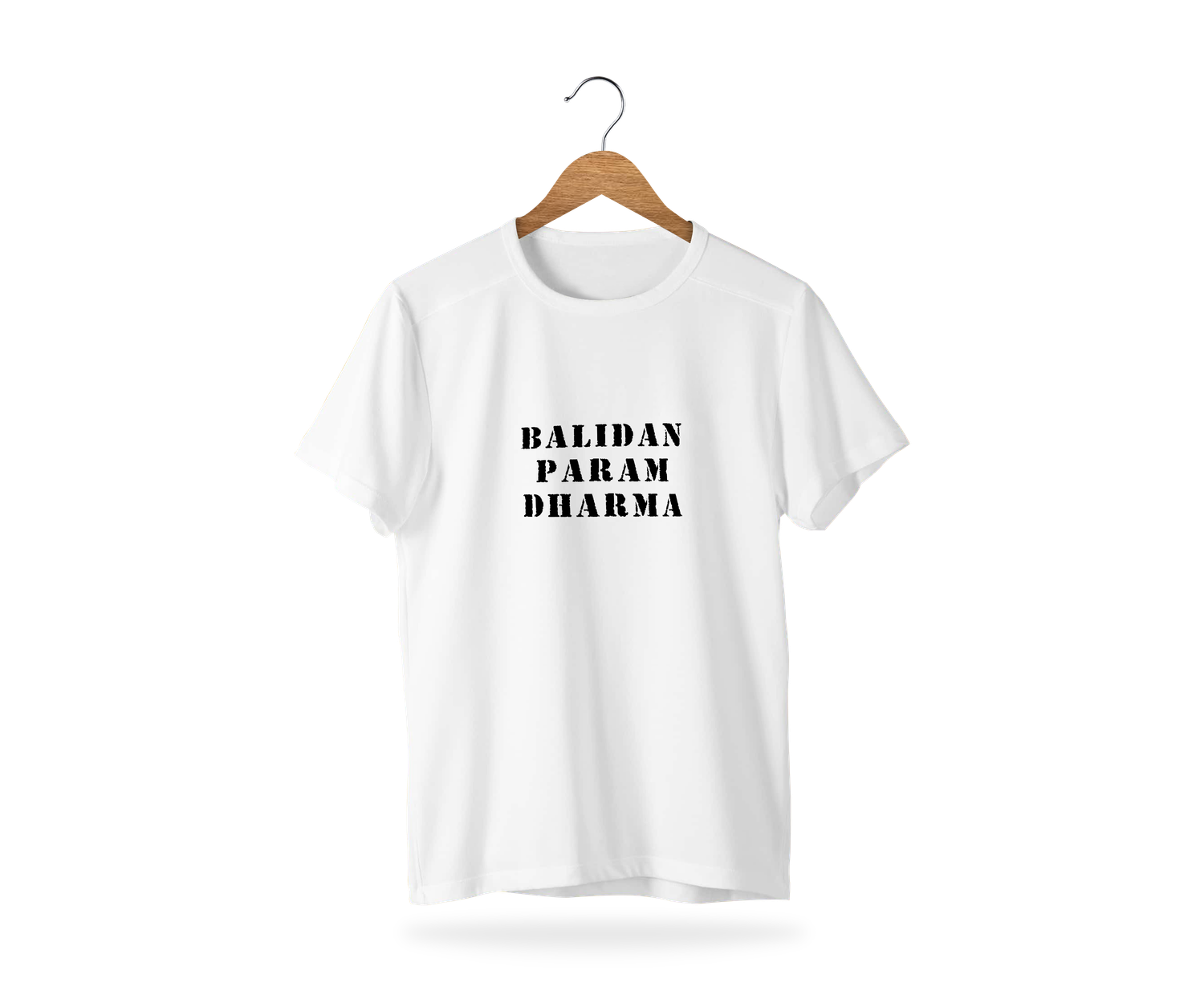 Balidan Param Dharma T-Shirt, Size: S, Colour: White