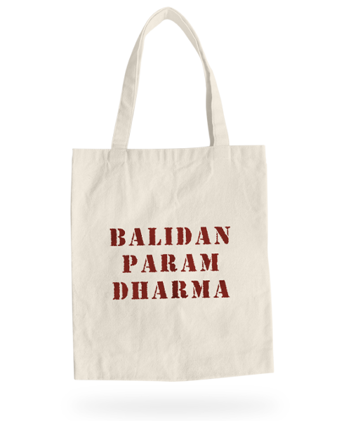 Balidan Param Dharma Tote Bag