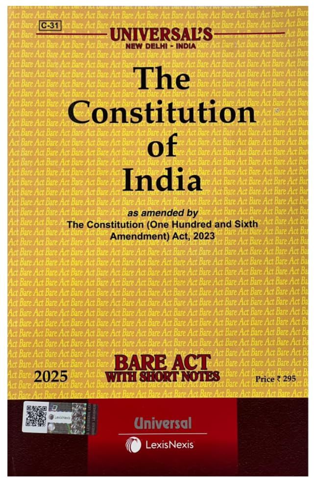 The Constitution Of India: Bare Act With Short Notes