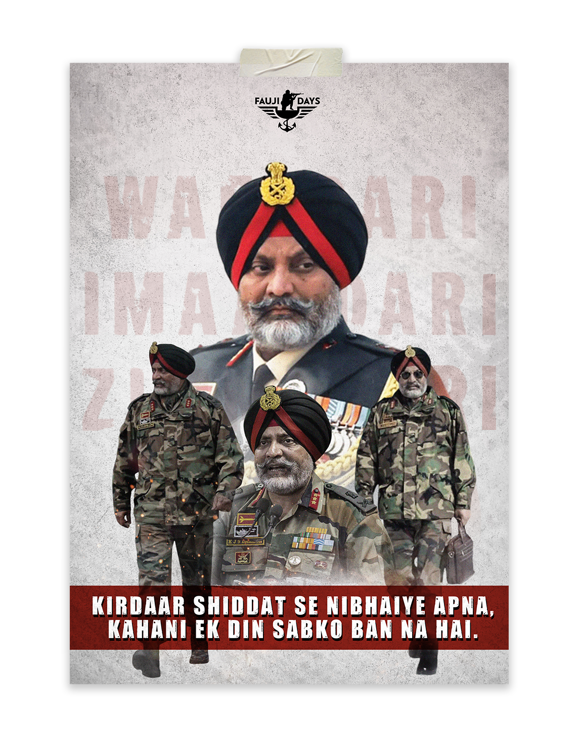Kirdaar Shiddat Se Nibhaiye Apna Poster