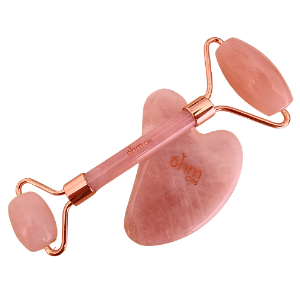 Rose Quartz Gua Sha and Face Roller Set