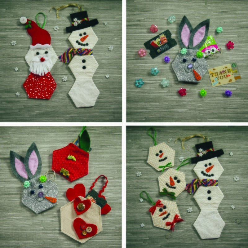 Holiday Hexie Ornaments - PDF Download