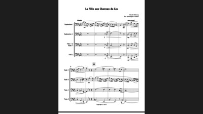 The Girl with the Flaxen Hair - For Tuba/Euphonium Quartet