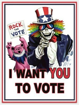 I Want You To Vote - (Big Sticker!)