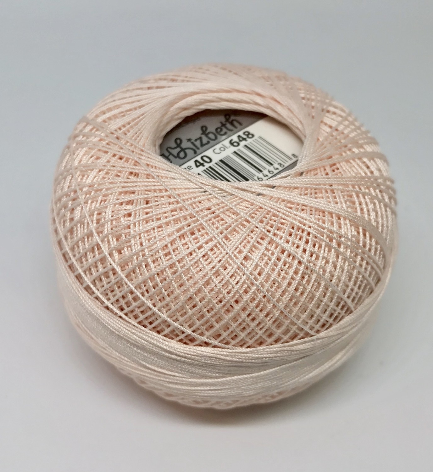 Col.648, Pearl Blush, Lizbeth thread, Select SIZE: Lizbeth #20, 210 yards